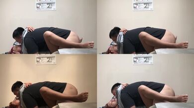 Slutty wife and colleague fucked in public toilet