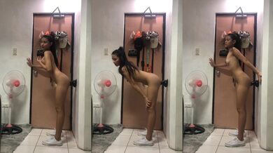 Cô gái Indonesia điên cuồng nhét gậy thủ dâm vào tường