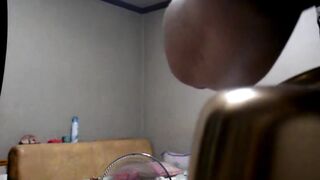 Girl filmed by boyfriend throughout