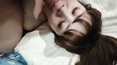 White and tender beauty gives blowjob and fucks