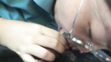 Schoolgirl blowjob in car