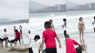 Sanya Bay Beach Nude Girl Outdoor Photoshoot