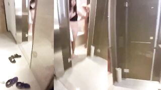 Girlfriends travel to the hotel and take a shower