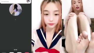 Big tits girl sailor suit QQ masturbation