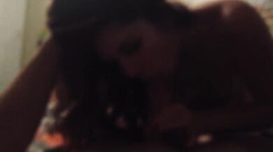 Girlfriend eats cock