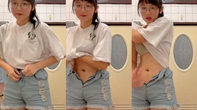 High school girl stripping selfie 05