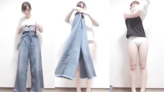 Teen Japanese girl stripping 2