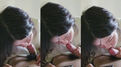 Góc nhìn thứ nhất của một người phụ nữ xinh đẹp đang quan hệ bằng miệng