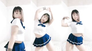Short hair chubby girl