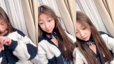 [Live] 19-year-old innocent beautiful breast school girl [19 girl] Dormitory secretly broadcast and play with friends 1