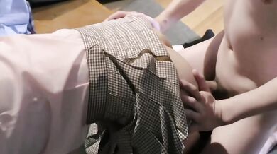 Very cute Japanese sister fucked from behind