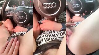 Train a bitch in a roadside car