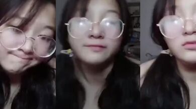 The glasses girl has too much sexual desire