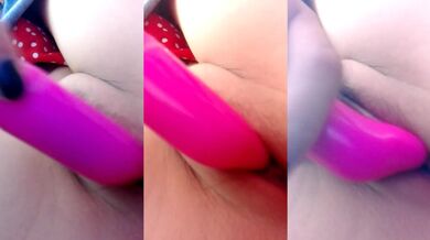 Chị gái chơi với máy rung cận cảnh