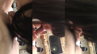 Cute snake tongue sister blowjob