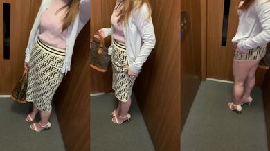 調教美女電梯露出