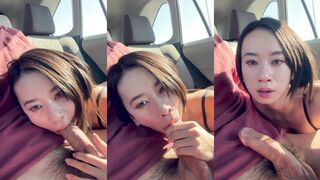 Australian woman of Chinese descent caught performing oral sex and receiving facial in car