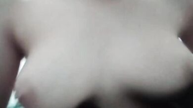 Big-Breasted Girl's Bedroom Selfie 1 - Undressing and Spreading