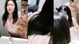 College Girl Caught on Camera by Boyfriend in Bathroom