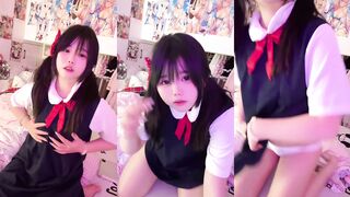 Plump Twin-Tail Sailor Girl Masturbates [Part 1]