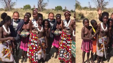 大叔非洲旅遊玩奶