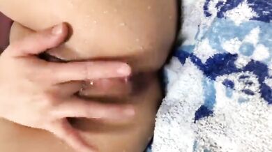 Towels Can't Keep Up with This Squirting Masturbation