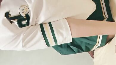 巨乳チアガール黒タイツの誘惑