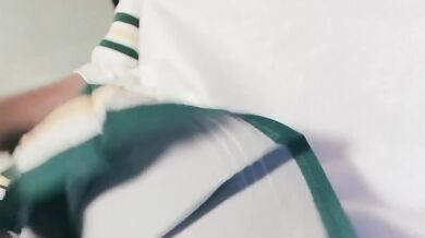 巨乳チアガール黒タイツの誘惑