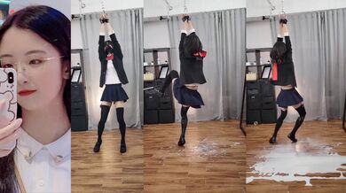 Thiếu nữ thanh khiết bị điều khiển bằng điện nhảy múa