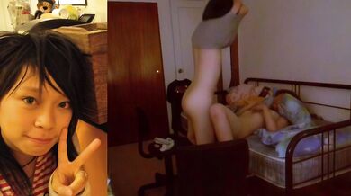 Cô bạn gái trái ngược La Hiểu Quân (Crystal Lo) bị rò rỉ clip nóng tại nhà 9 - Ép trên giường dang chân thông nhau