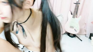 Cunningly Cute Twin-Tail Girl's Erotic Cosplay Masturbation