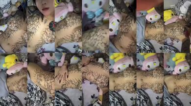 Tattooed girl shows off her figure