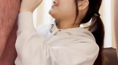 Beautiful Woman Serves Two Men