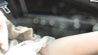 Naughty Car Ride with My Beautiful Classmate: Groping Her Panties and Squeezing Her Gorgeous Breasts [Upskirt, Cleavage, Reverse Angle]