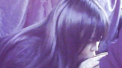 ぽっちゃり女子大生が車の中でフェラしてくれた