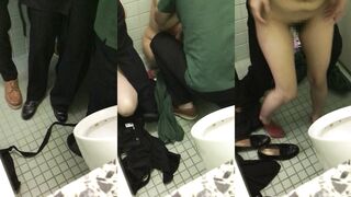 A Prefecture N City's Major Donburi Shop: Two High School Girls Sexually Harassed in Restroom Shocking Real Footage