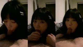 Cute Chinese Girl Gives a Blowjob