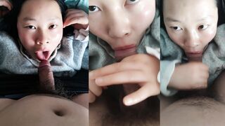 Young woman Wang Jiaxue had an affair and swallowed cum