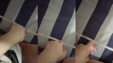 Girls' high school dormitory curtain masturbation 1