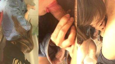 Chinese girl blowjob in the locker room