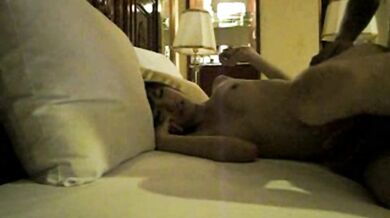 Super hot girl takes selfies in hotel room with her sex friend