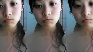 Super cute busty schoolgirl masturbates