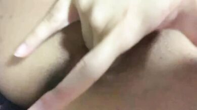 Girlfriend masturbates