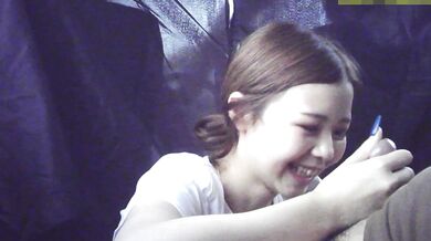 スタイル抜群ハーフ系ニコさんの車内フェラ