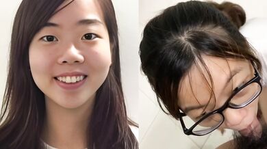 Cute Girl with Glasses Gives a Blowjob