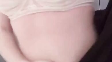 Chubby Girl's Strip Tease and Masturbation Selfie