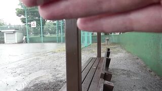 Two Girls Recorded! Soaked Wet Change in the Rain with Everything Exposed