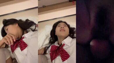 露臉JK制服少女『馬丹妮』乖巧懂事且反差，在酒店釋放天性，穿着新買的JK制服口交做愛 妹子顔值在線