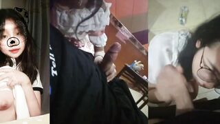 Glasses Girl Trained to Serve