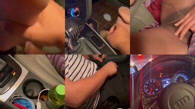 Traffic Jam Flirt: Flight Attendant Enjoys a Treat